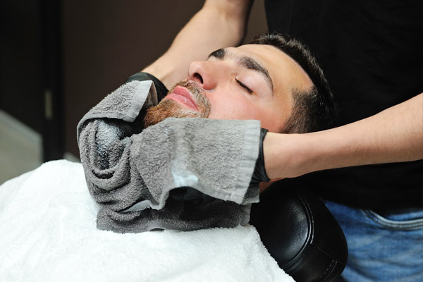 hot towel shave